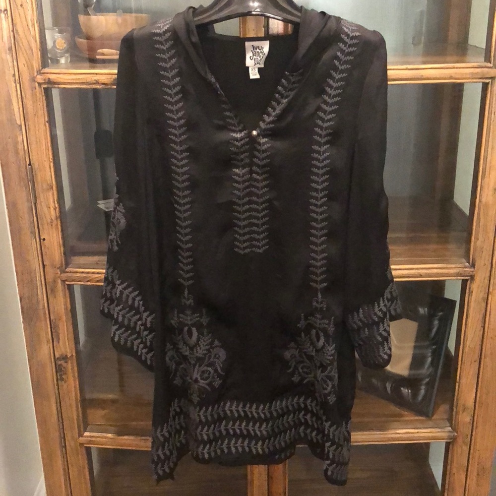 Ivy Jane black silk tunic
